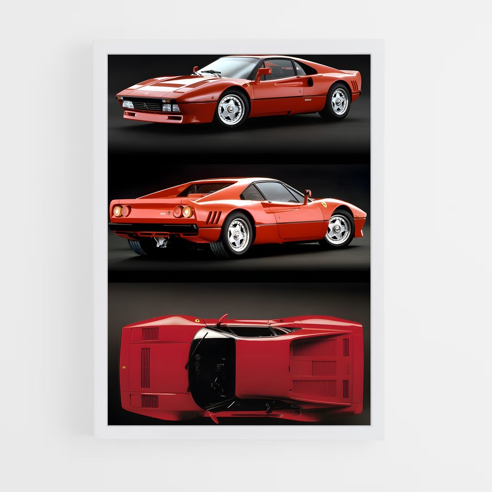 Poster Ferrari 288 GTO (vue 3)